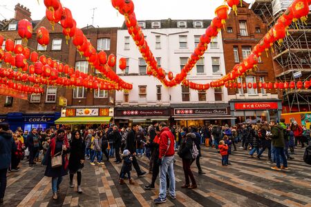 London/UK - 26/01/20 - The parade from Trafalgar square to Chinatown to celebrate the Chinese New Yearのeditorial素材