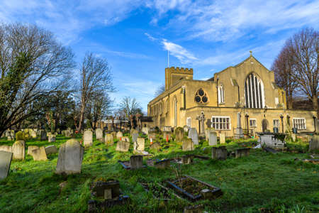 The old church and graveyard near Walthamstow Villageのeditorial素材