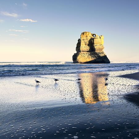 Beach near Great Ocean road, Australiaの写真素材
