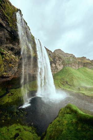 Seljalandsfoss waterfall in Iceland.
