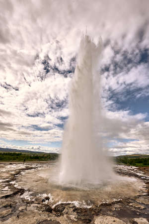 The geysers at Geysir.の写真素材
