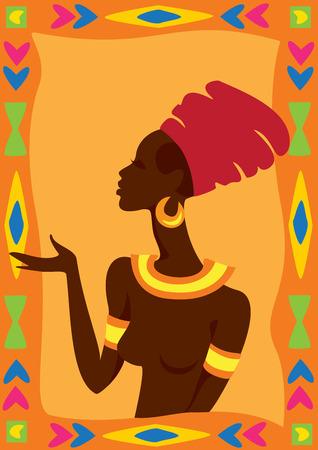 Vector illustration of   African Womanのイラスト素材