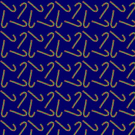 Seamless pattern. Christmas candy on a blue background. Print for wrapping paper for familyの写真素材