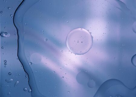 Abstract background of water and drops. Close-up.