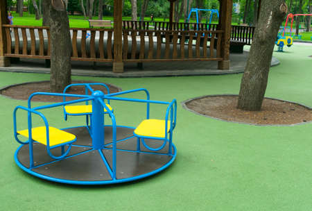 Children's swing in the park.の写真素材