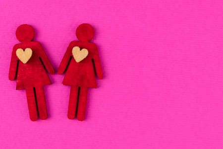 Copy space The concept of descremination of same-sex marriage.の写真素材
