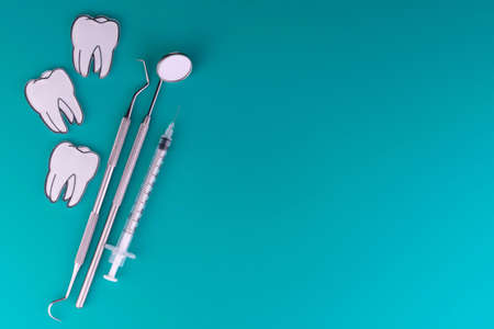 The concept of dental treatment.Copy space.の写真素材