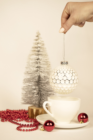 Christmas coffee or teaの写真素材