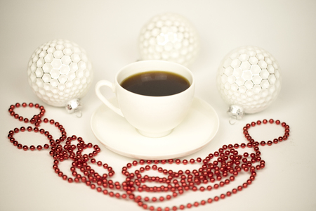Christmas coffee or teaの写真素材
