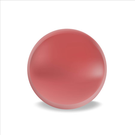 3D realistic vector illustration. Red medical tablet, pills, aspirinのイラスト素材