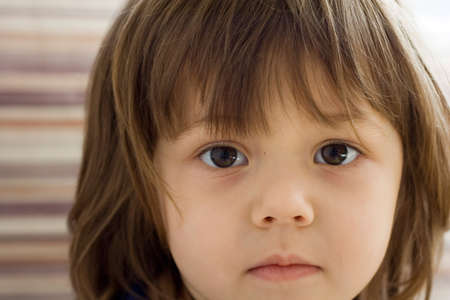 portrait of the little girl with eyes like mirrorsの写真素材