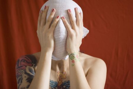 woman without faceの写真素材