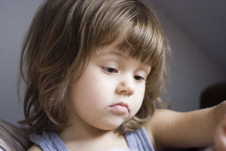 portrait of a little girlの写真素材