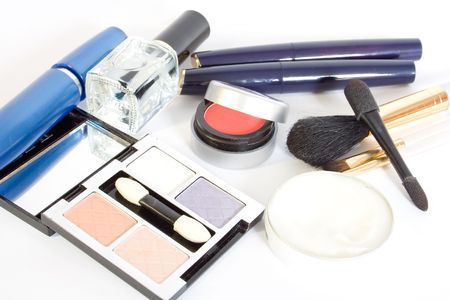 cosmetics isolated on white. lotsの写真素材