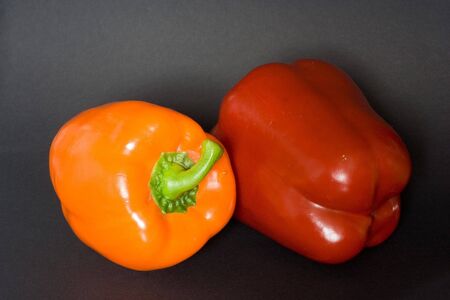 colorful pepper isolated on black