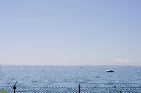 view on the lake. beautiful sunny day.の写真素材