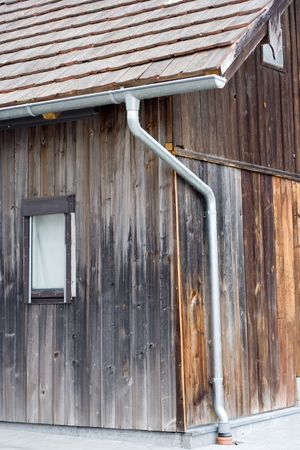 part of an old wooden house