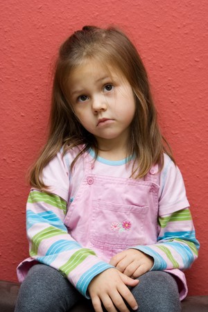 portrait of a sweet 5 years old girl