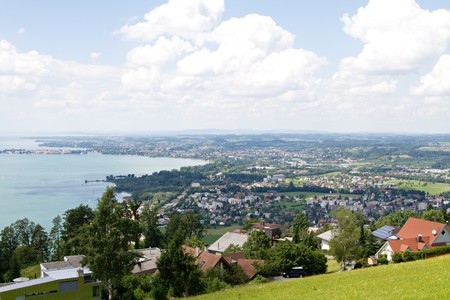 view on the lake constance and lindauの写真素材