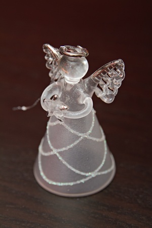 Crystal angel with star in the handsの写真素材