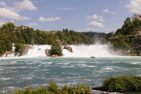 the Rhine waterfalls in Switzerland - schaffhausenの写真素材