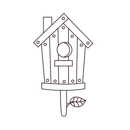 Nesting box doodle line vector icon black and white illustrationのイラスト素材