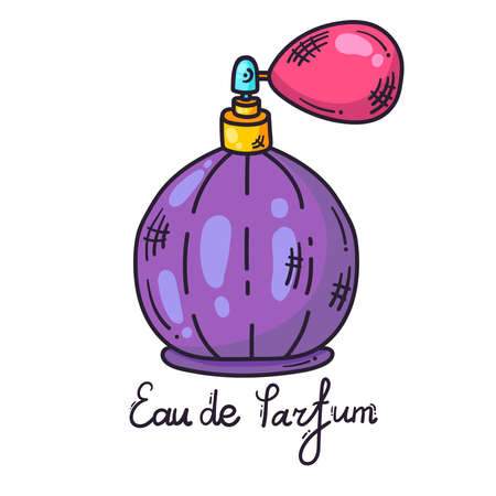 Eau de parfum fragrance colorful cartoon vectoriconのイラスト素材