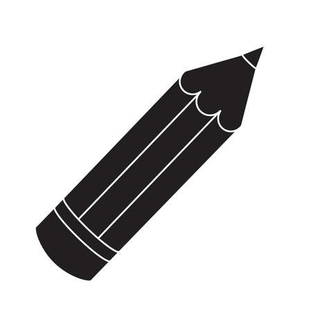 Pencil flat simple black isolated vector iconのイラスト素材
