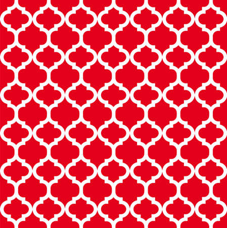 Morocco style red abstract seamless vector patternのイラスト素材