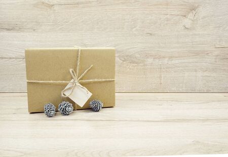 Eco gift box with conesの写真素材