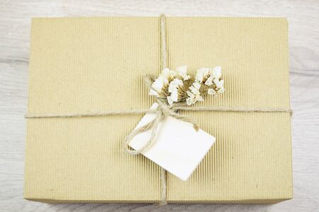 Eco gift box with flowers