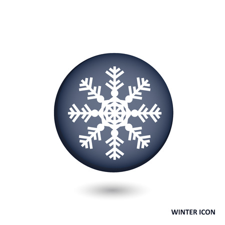 Snowflake button vector setのイラスト素材