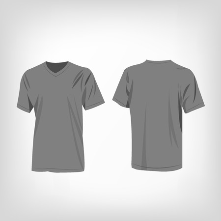 Grey T-shirt vectorのイラスト素材