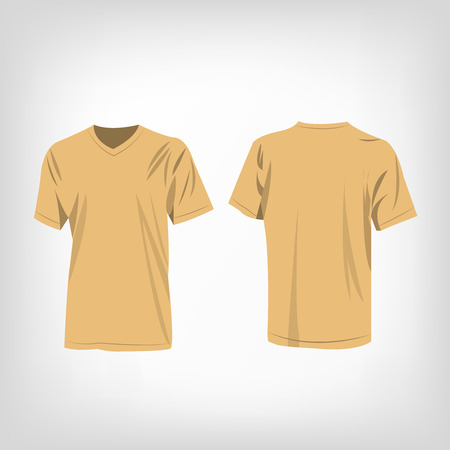 Light brown t-shirt vectorのイラスト素材