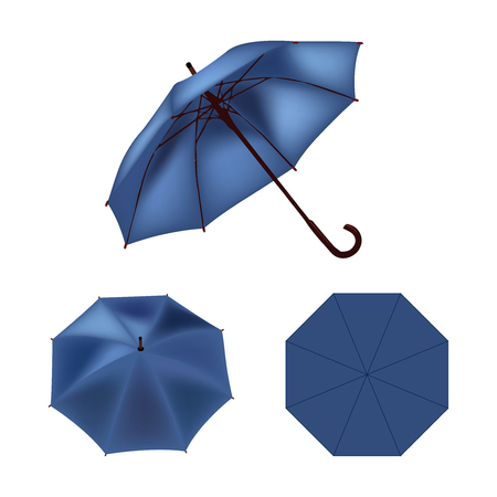 Blue umbrella isolatedのイラスト素材
