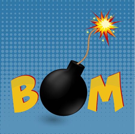 Cartoon comics vector bombのイラスト素材