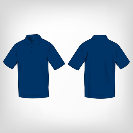 Blue polo shirt isolated vectorのイラスト素材