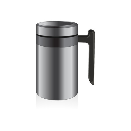 Vector thermo mug, travel mugのイラスト素材