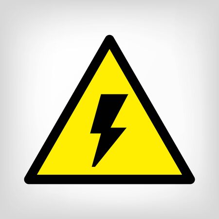 Danger sign yellow triangle vectorのイラスト素材