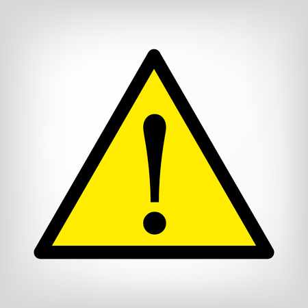 Danger sign yellow triangle vectorのイラスト素材