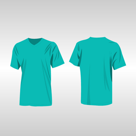 Turquoise t-shirt vectorのイラスト素材