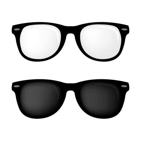 Hipster glasses and sunglasses vector setのイラスト素材