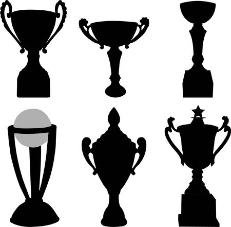 collection of trophies のイラスト素材