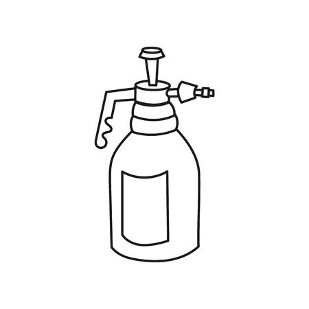 Outline spray bottle vector isolated on white background.のイラスト素材