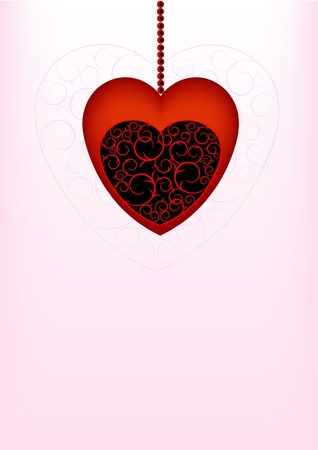 floral background with heartのイラスト素材