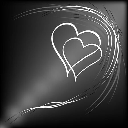 Floral background with heartのイラスト素材