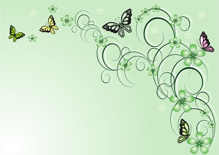 floral backgroundのイラスト素材