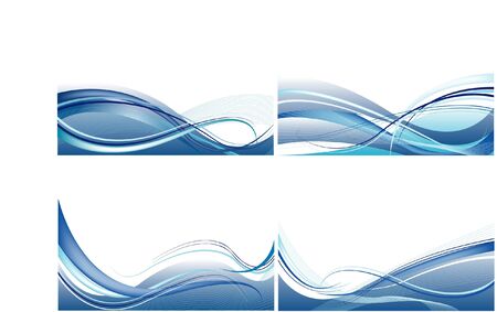 Set of cards with abstract  blue  のイラスト素材