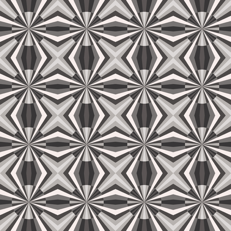 Seamless geometric pattern with grey, gray stars or cross.のイラスト素材