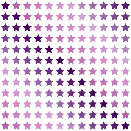 Seamless geometric colored pattern. Print with violet, purple and pink stars on white backgroundのイラスト素材